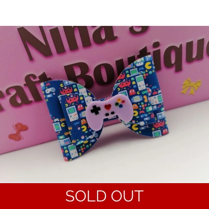 Retro Gaming Single Hair Bow